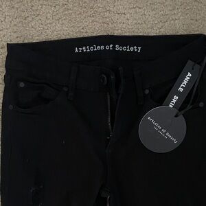Articles Of Society Black Ankle Skinny Jeans
